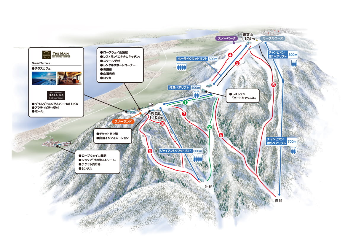 ゲレンデのマップ